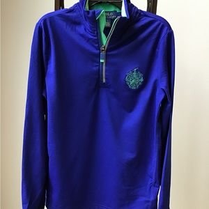 Ralph‎ Lauren Quarter Zip Performance Pullover Shirt  Logo Spell Out